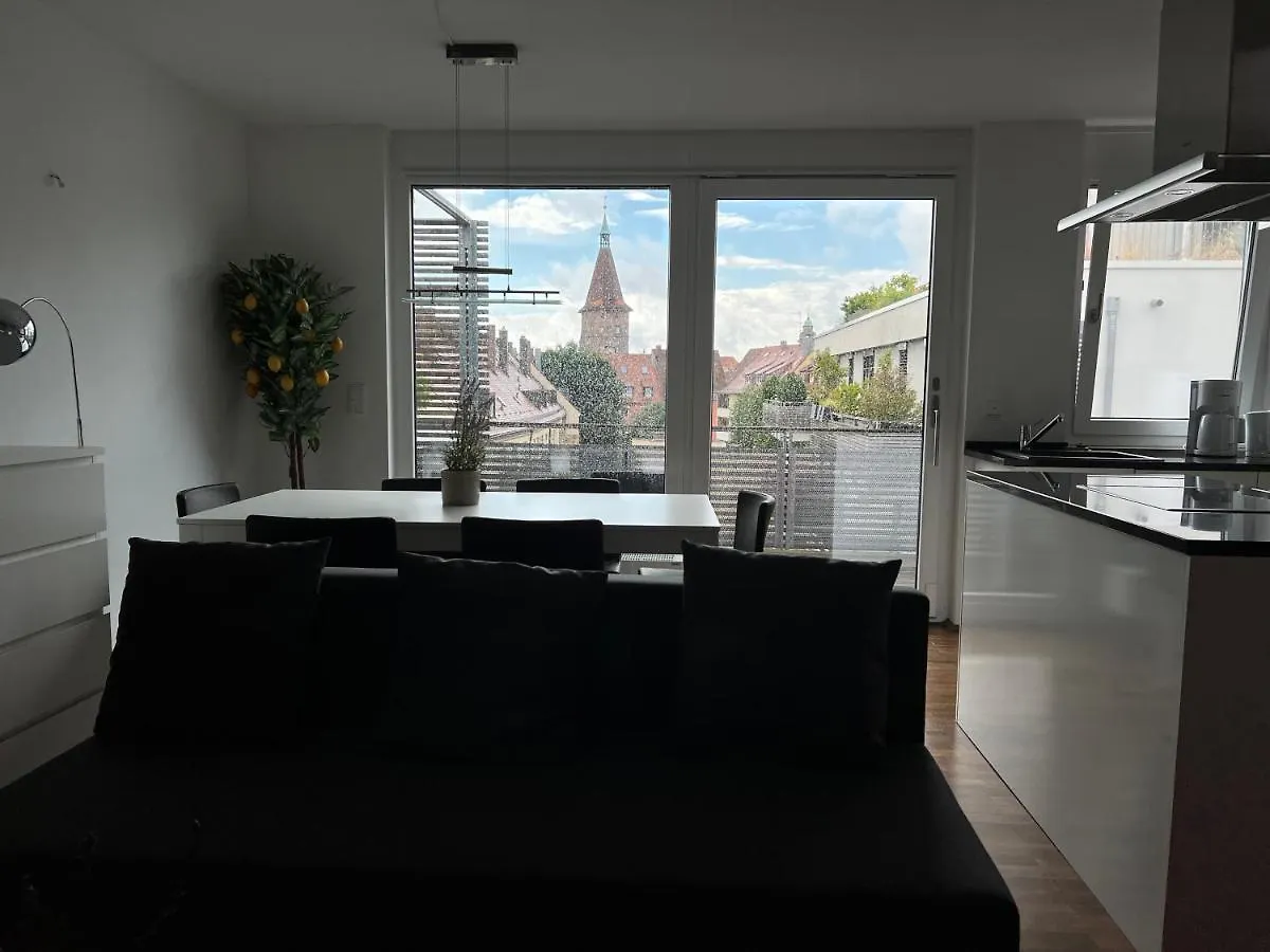 Apartment Penthouse-Wohnung - Balkon - Dachterrasse - Zentrum Nürnberg